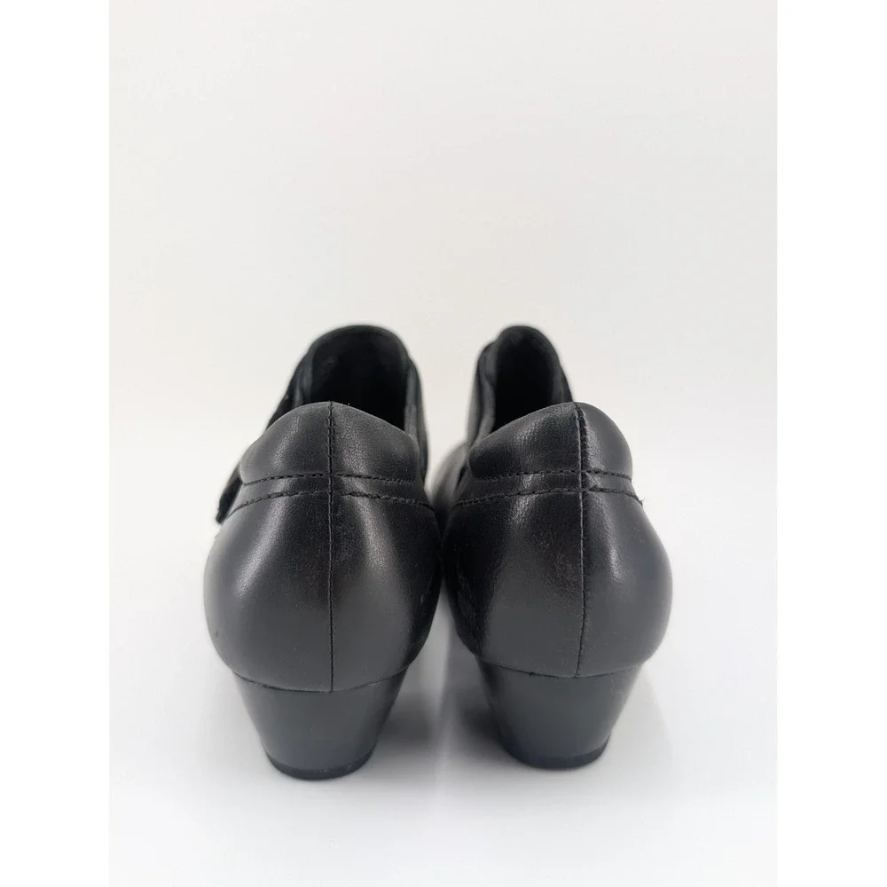 Josef Seibel Shoes Womens Size 6.5 Black Leather Bootie‎ Comfort Low Heel EU 37